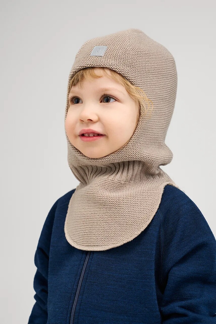 Detská vlnená kukla Reima Starrie béžová farba, 5300044C