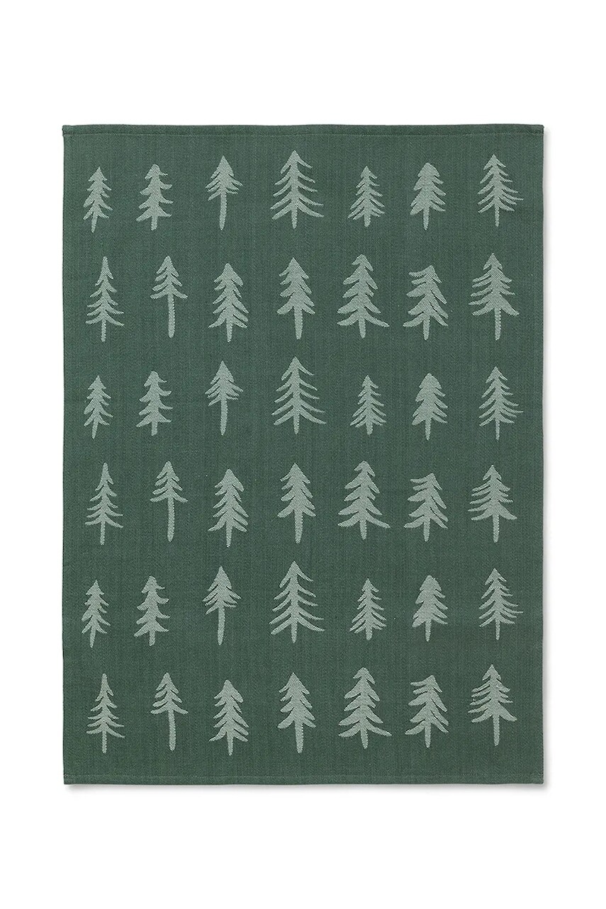 Bavlnený uterák ferm LIVING zelená farba