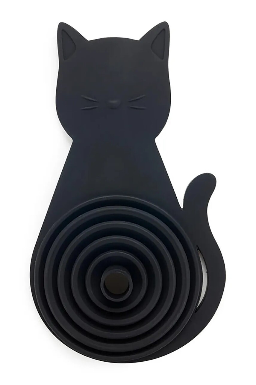 Skladací lievik Balvi Meow 16 x 8,2 x 2,8 cm čierna farba
