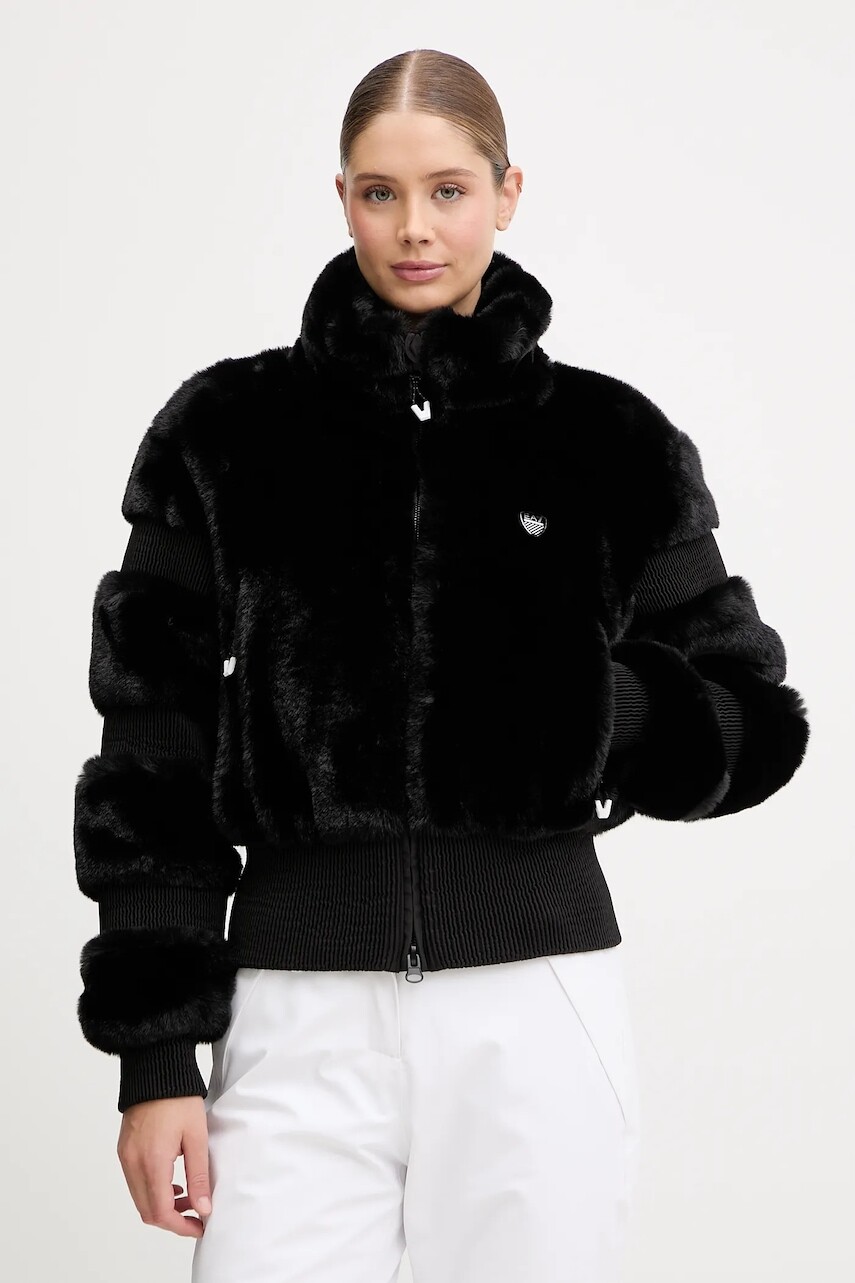 Bunda EA7 Emporio Armani čierna farba, AF14797.7W000380