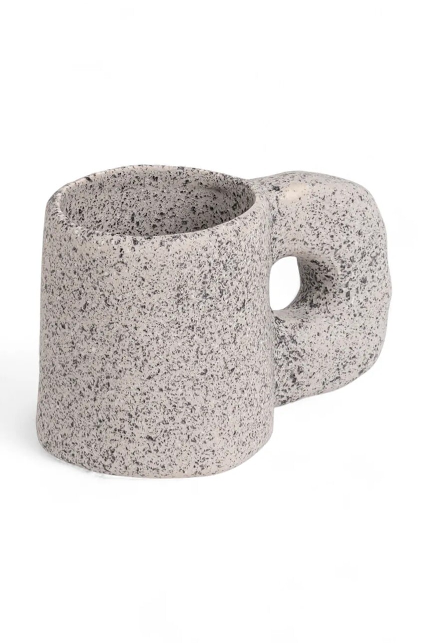 Hrnček Seletti Newlithic 15,1 x 9,2 cm šedá farba