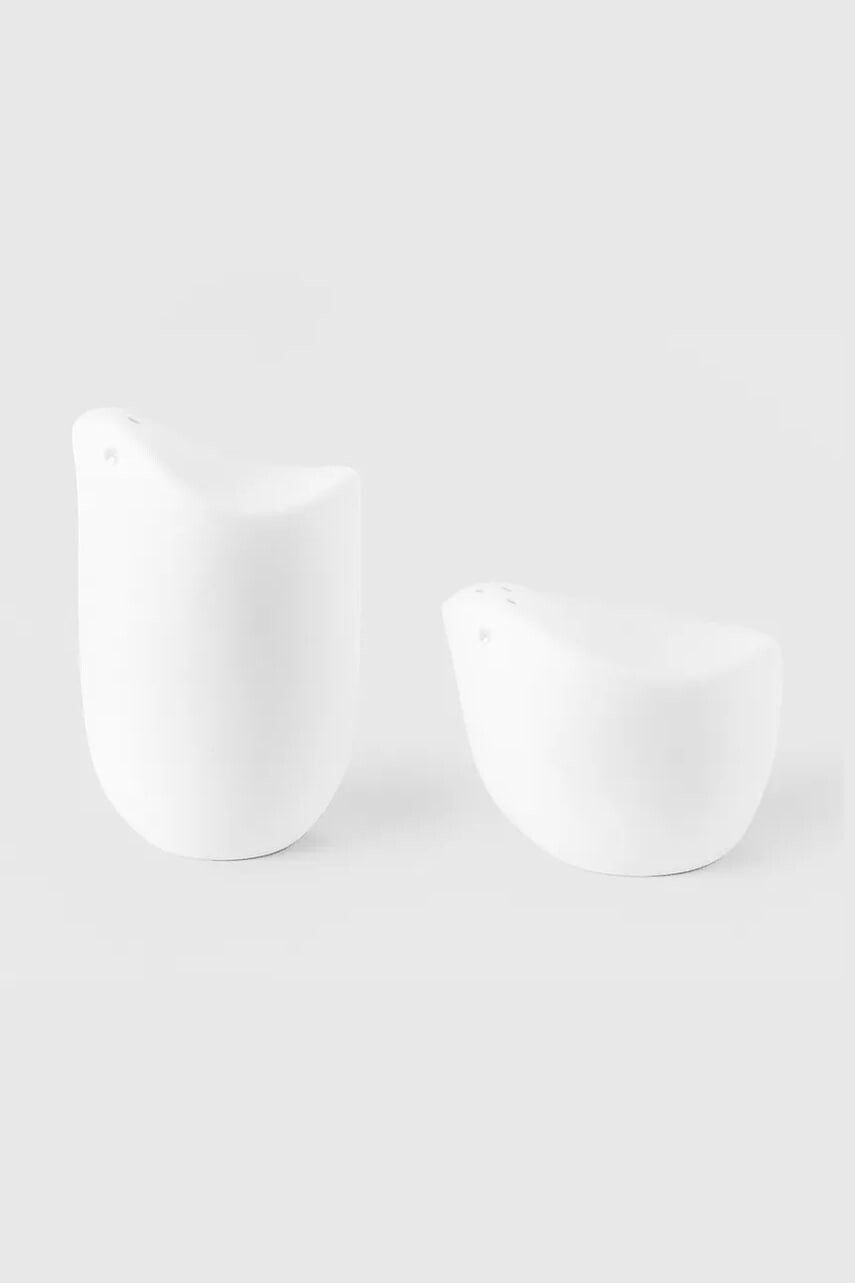 Soľnička a korenička Raeder Bird 4/6,5 cm biela farba