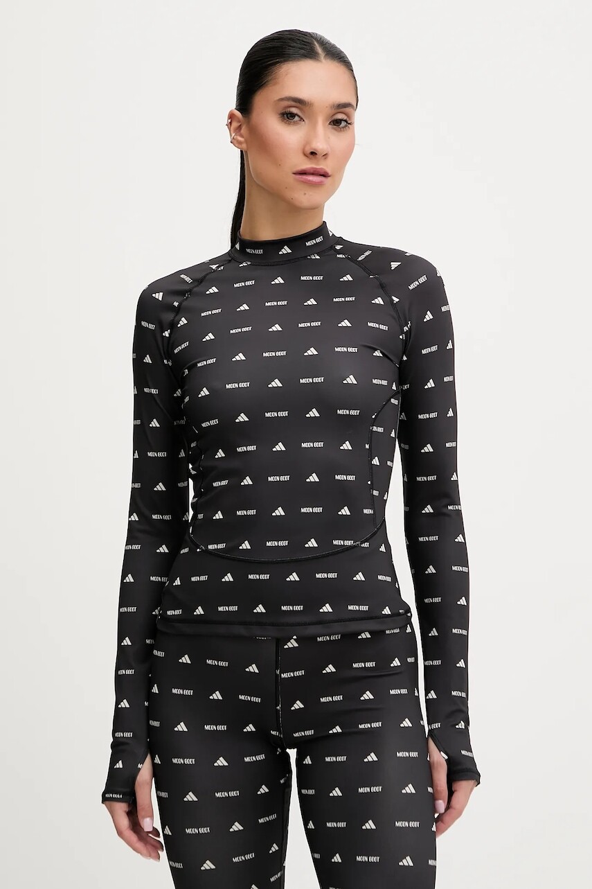 Tričko s dlhým rukávom adidas adidas x Moon Boot čierna farba, s polorolákom, JM6507
