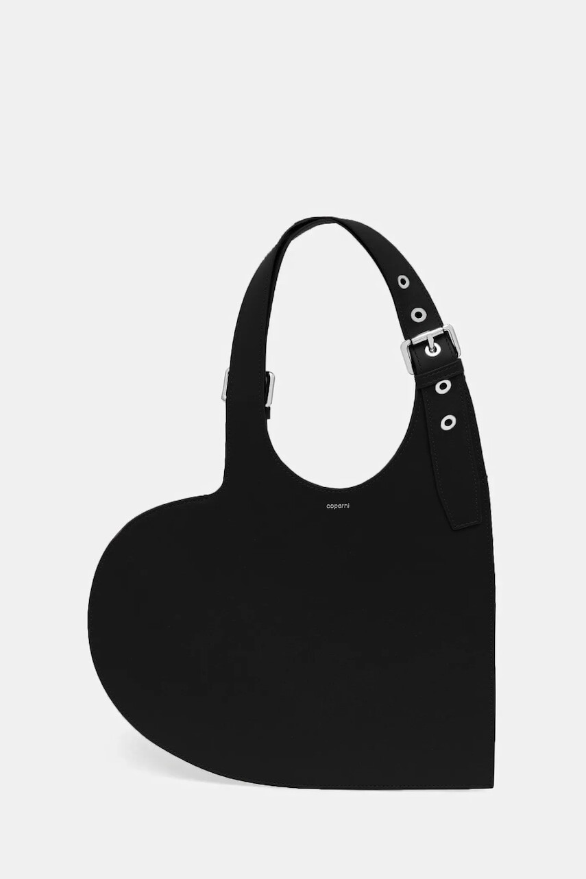 Kožená kabelka Coperni Belt Heart Tote čierna farba, COPBA112F6062