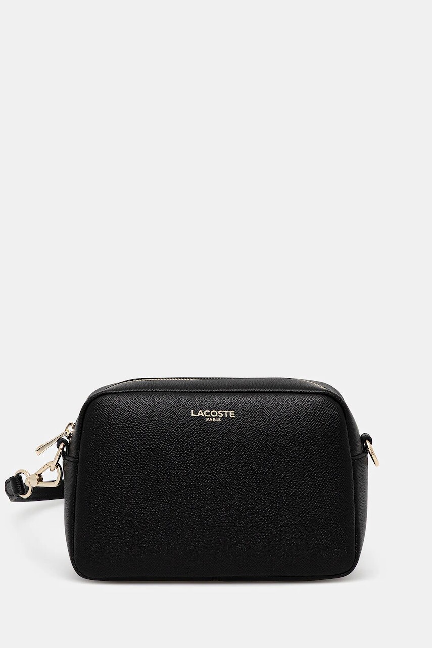 Kožená kabelka Lacoste čierna farba, NF5100PH