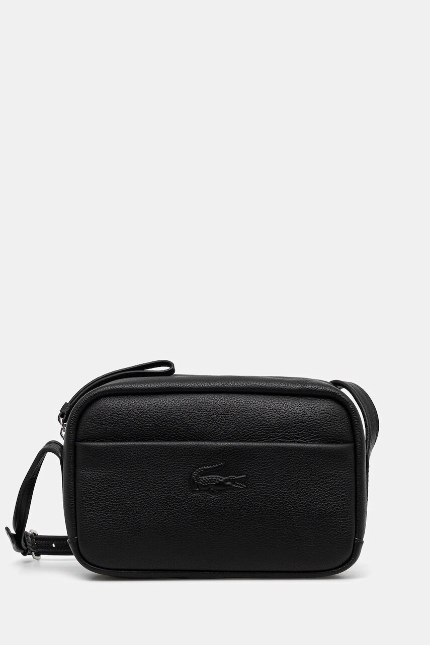 Kožená kabelka Lacoste čierna farba, NF4506IE