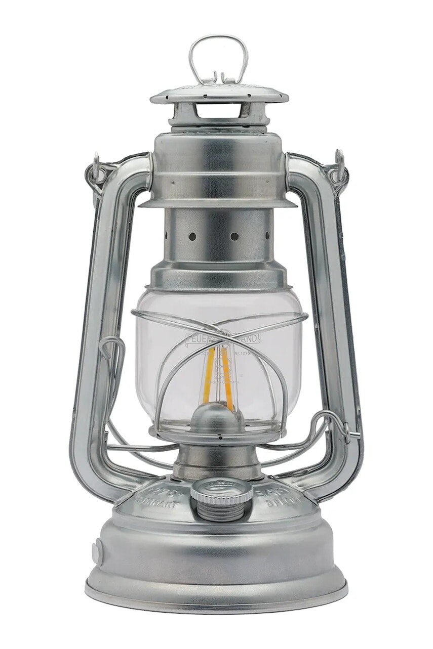 Led lampáš Feuerhand Hurricane Baby Special 276, 26,5 x 15 x 13,5 cm šedá farba