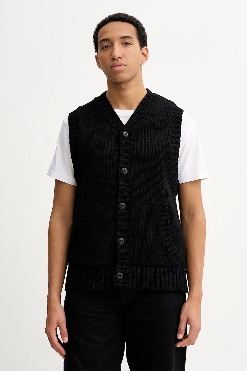 Bavlnená vesta G-Star čierna farba, D27224-D631