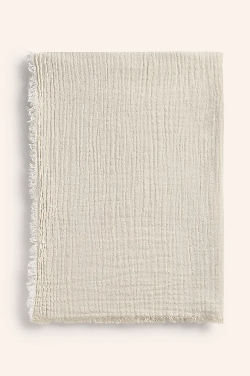 Bavlnený prehoz Calma House Layer 120 x 180 cm béžová farba