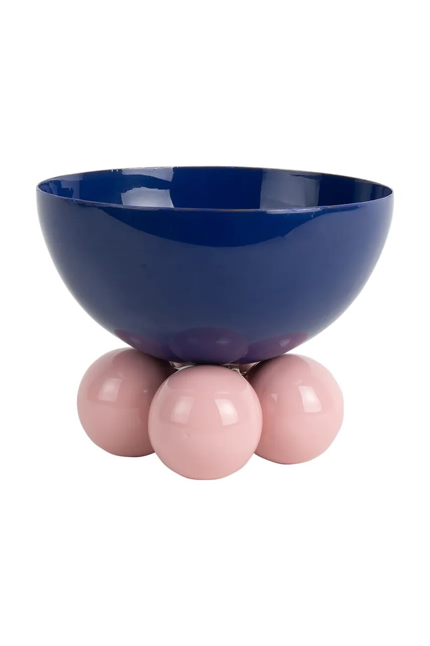 Dekoračná miska Present Time Double Funky M/11 x 13 cm tmavomodrá farba