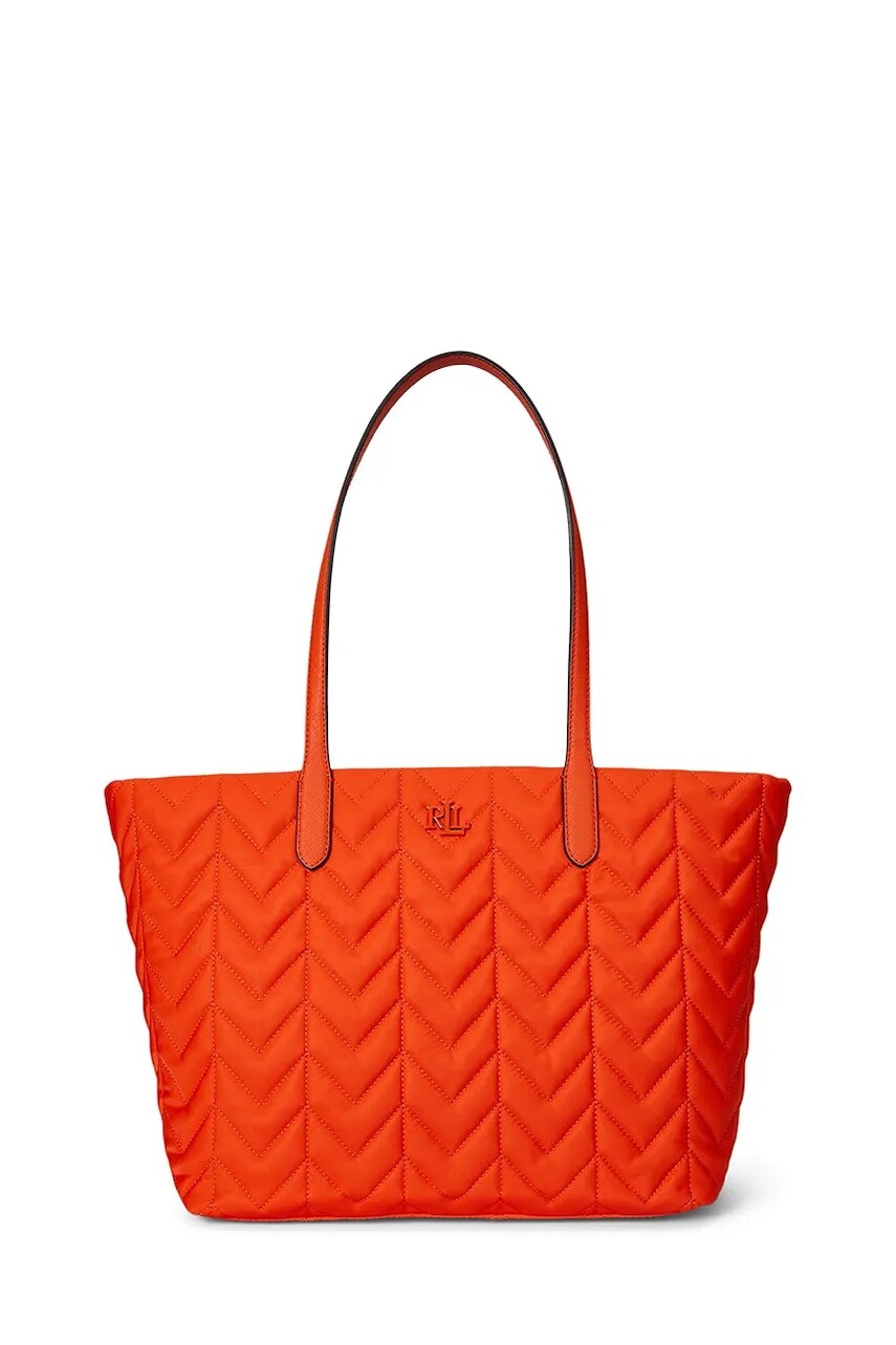 Kabelka Lauren Ralph Lauren oranžová farba, 431P04320