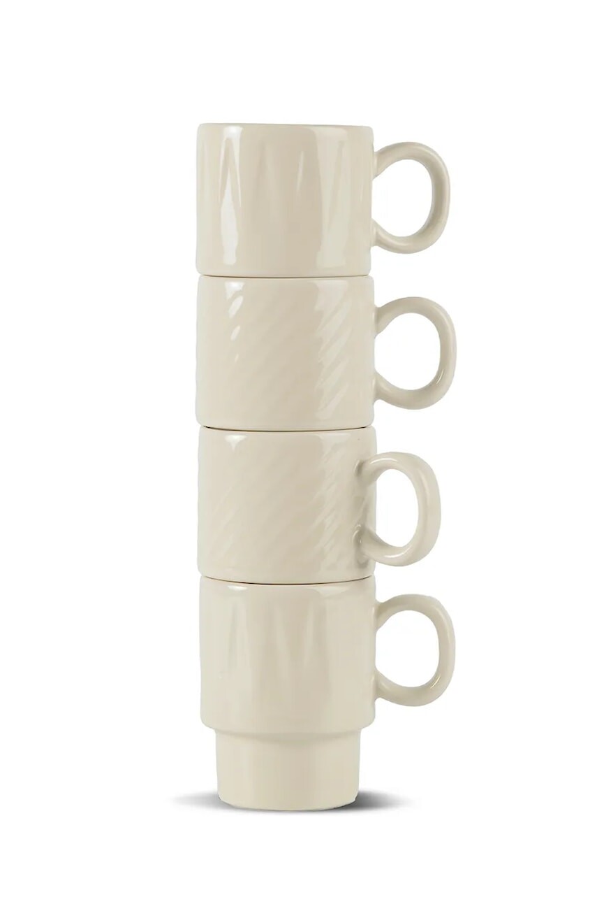 Sada pohárov Sagaform Coffee & More 100 ml 4-pak béžová farba