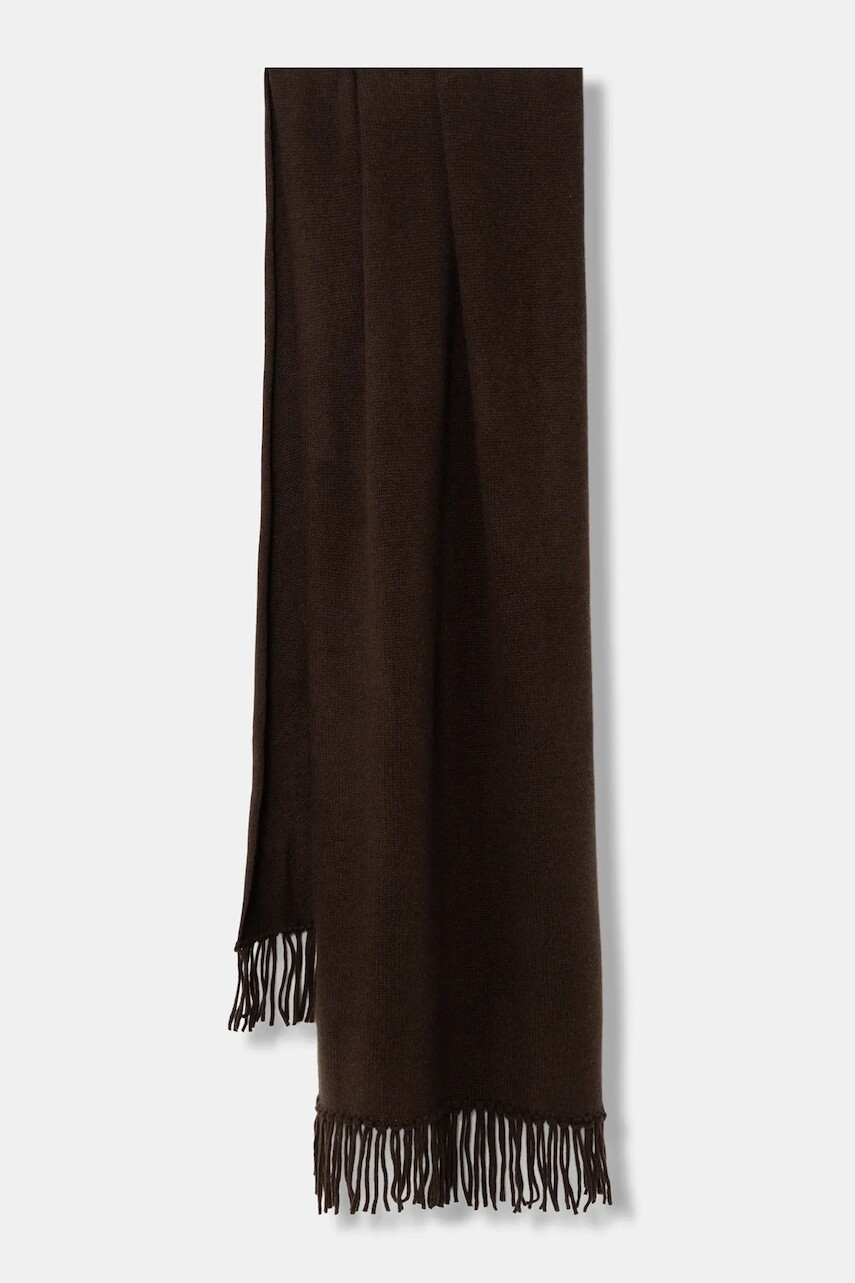 Kašmírový šál FROM FUTURE hnedá farba, jednofarebná, AEC02480