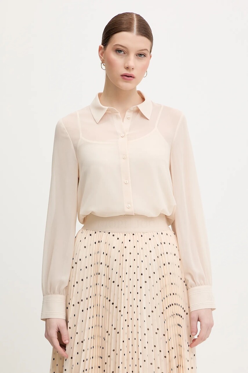 Košeľa Joop! béžová farba, regular, s klasickým golierom, 30100111