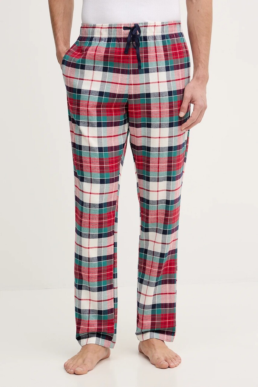 Bavlnené pyžamové nohavice United Colors of Benetton červená farba, vzorované, 40EP4F00E