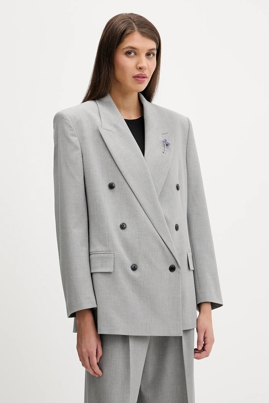 Sako HUGO šedá farba, dvojradové, jednofarebné, 50554018