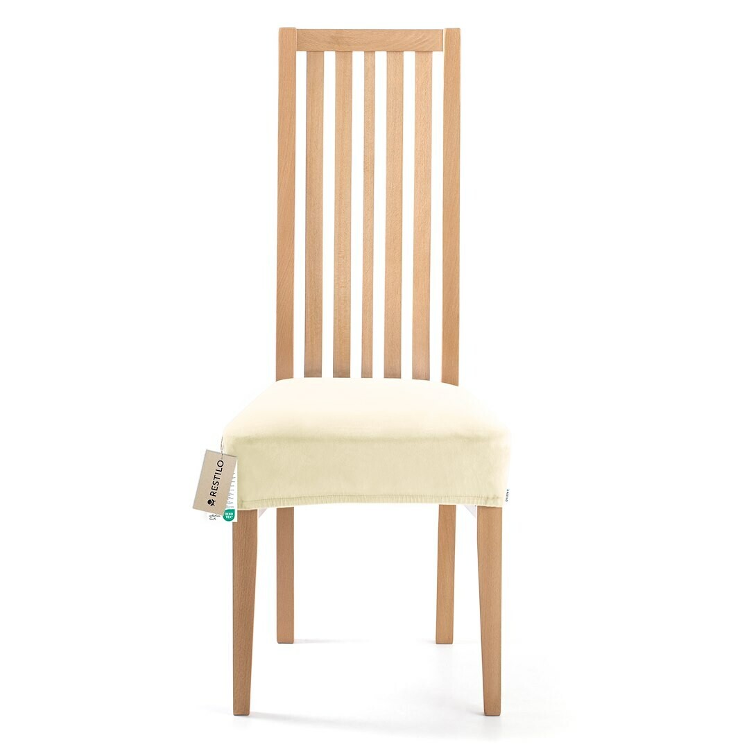 Restilo Napínací poťah na sedák na stoličku Sento krémová, 40 x 40 + 5 cm