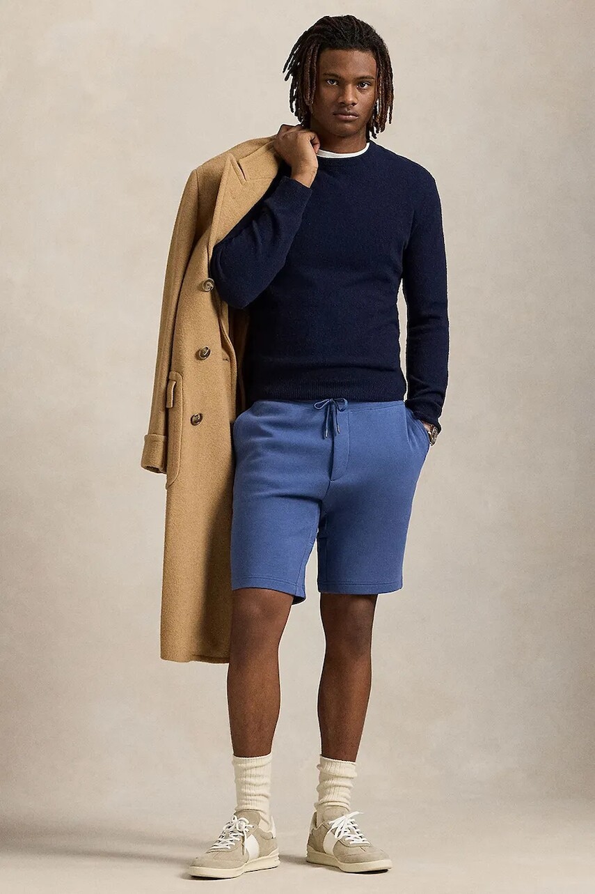 Šortky Polo Ralph Lauren čierna farba, 710881520