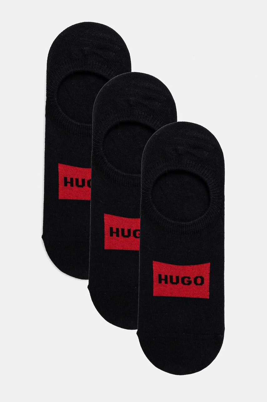 Ponožky HUGO 3-pak tmavomodrá farba, 50496082