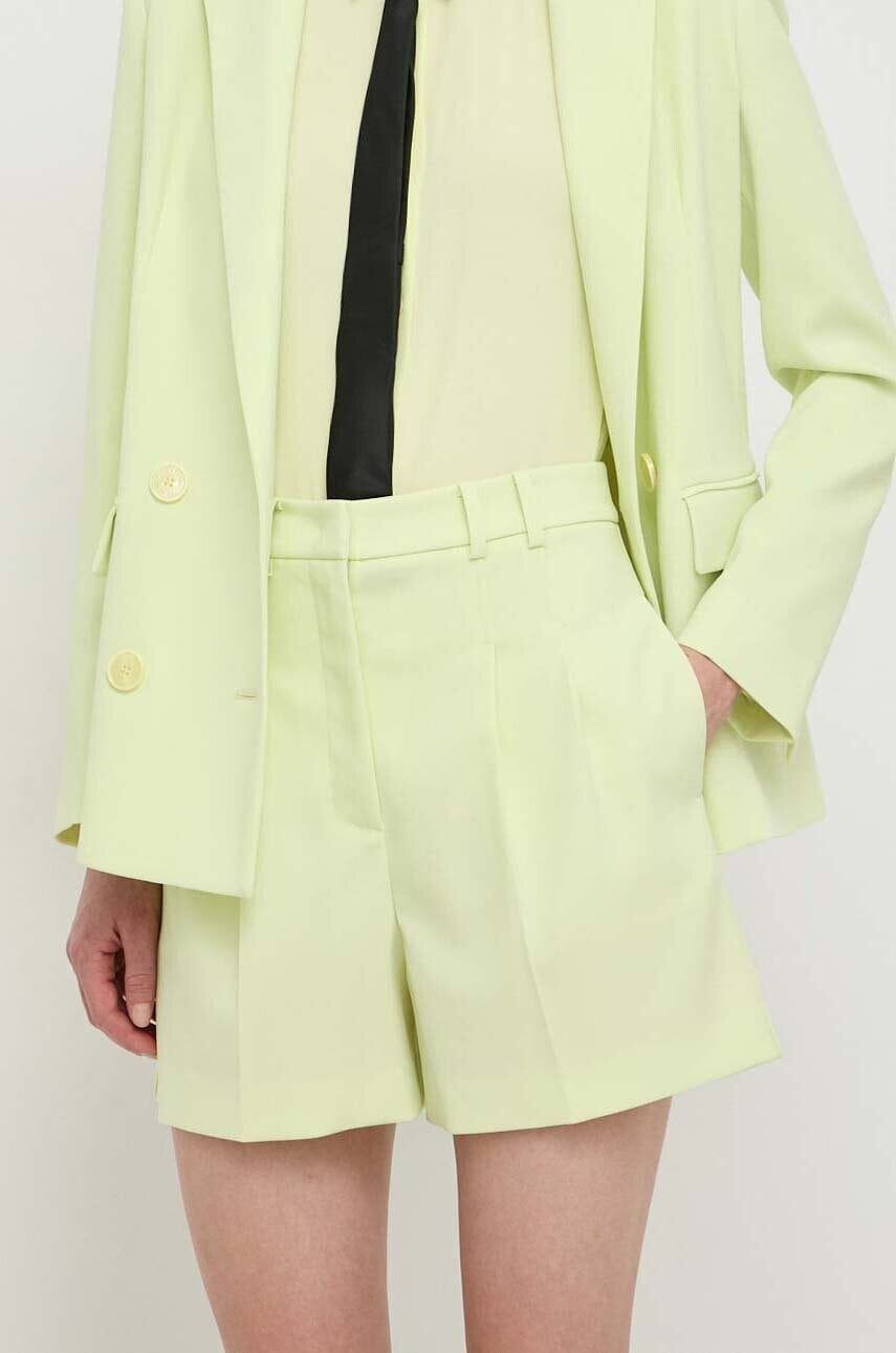 Šortky Patrizia Pepe dámske, zelená farba, jednofarebné, vysoký pás, 8P0597 A6F5