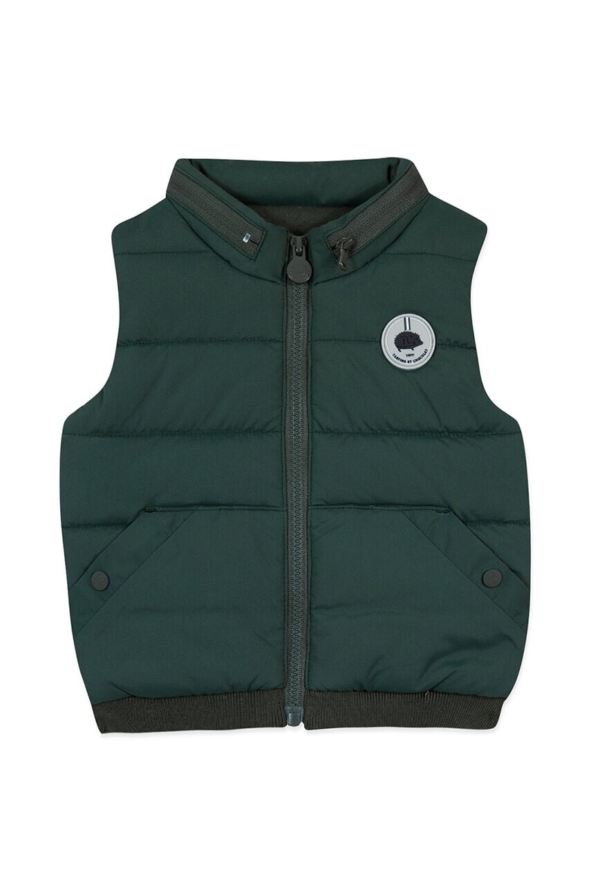 Detská vesta Tartine et Chocolat zelená farba, TZ42031