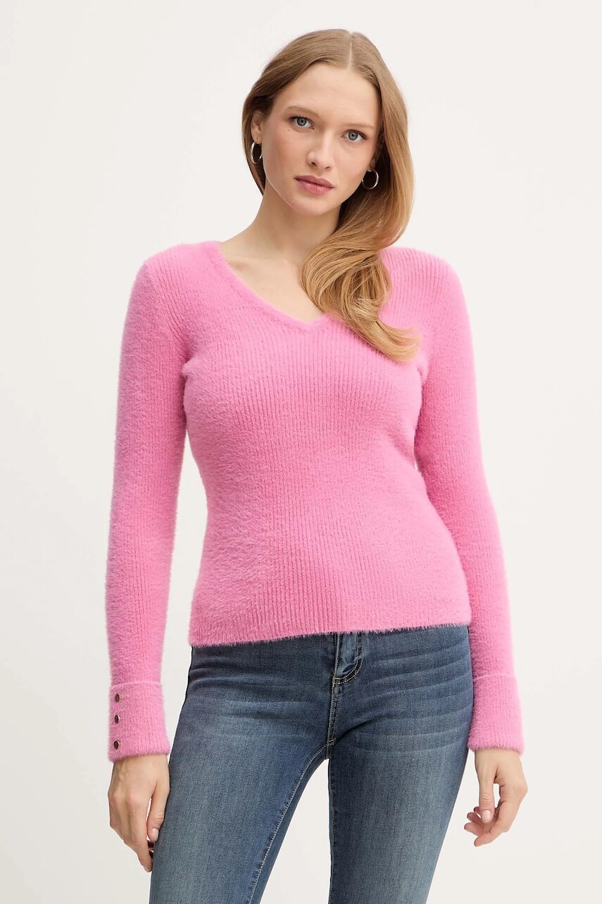 Sveter Morgan MOOVE tyrkysová farba, ľahký, MOOVE