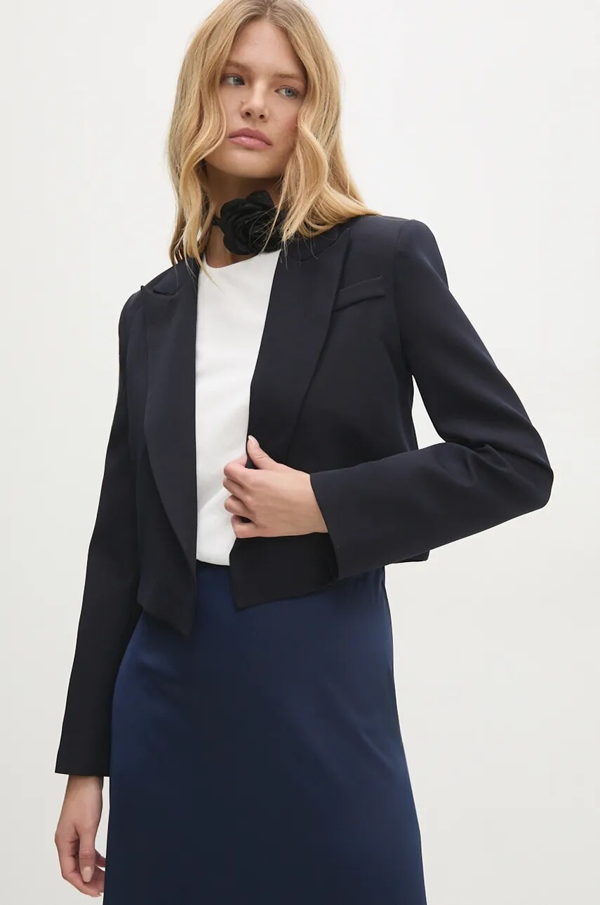 Sako Answear.LAB tmavomodrá farba, bez zapínania, jednofarebné