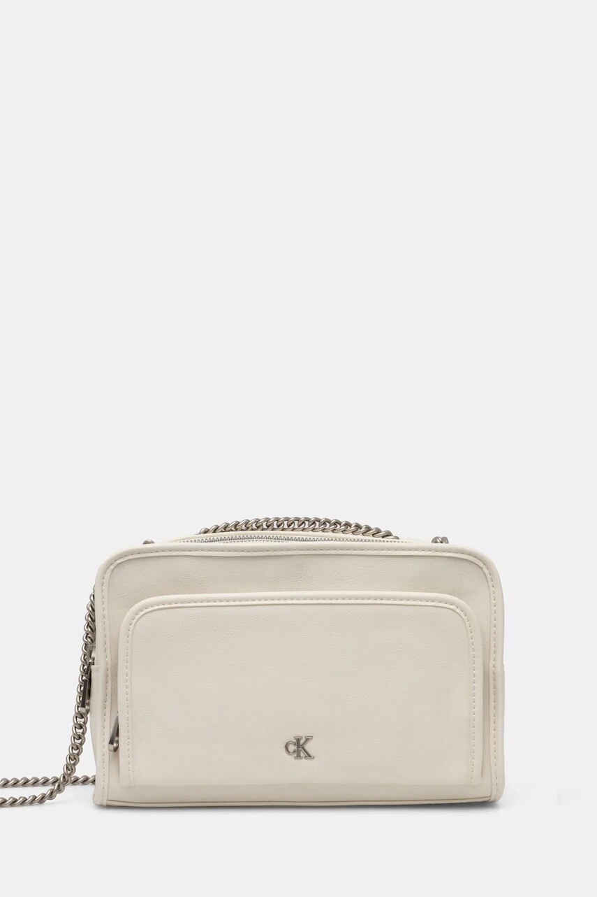 Kabelka Calvin Klein Jeans béžová farba, K60K613046