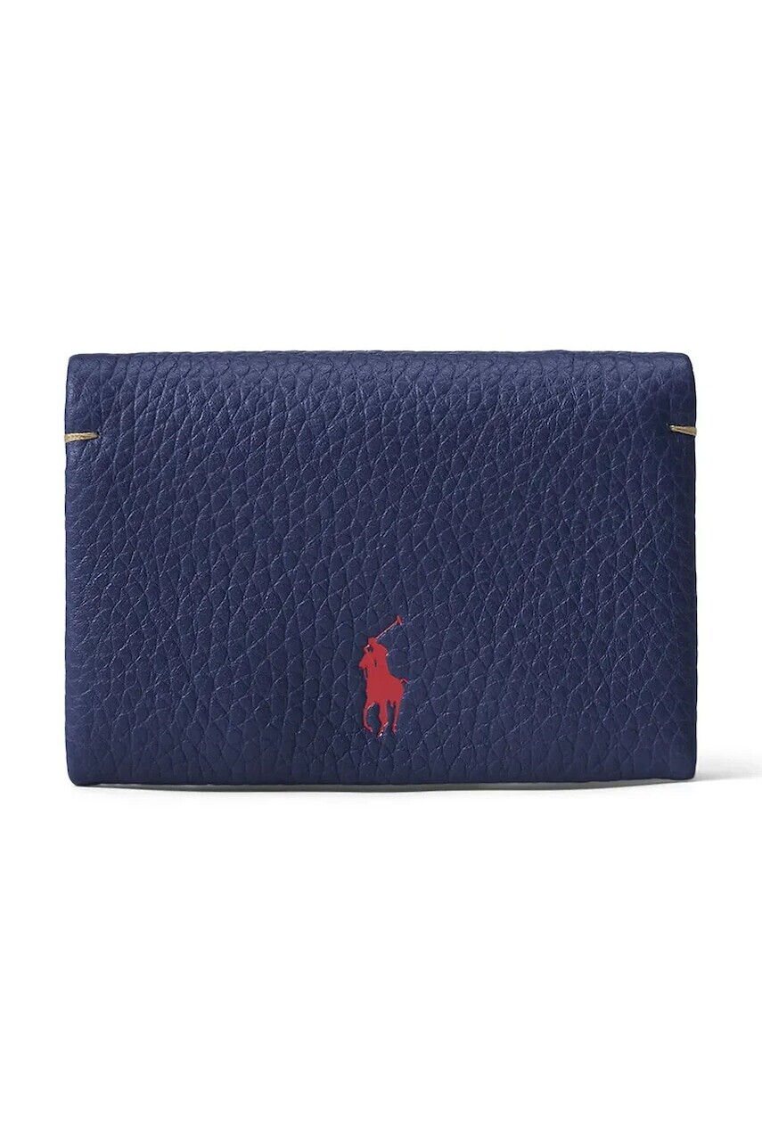Kožená peňaženka Polo Ralph Lauren dámska, tmavomodrá farba, 427949873