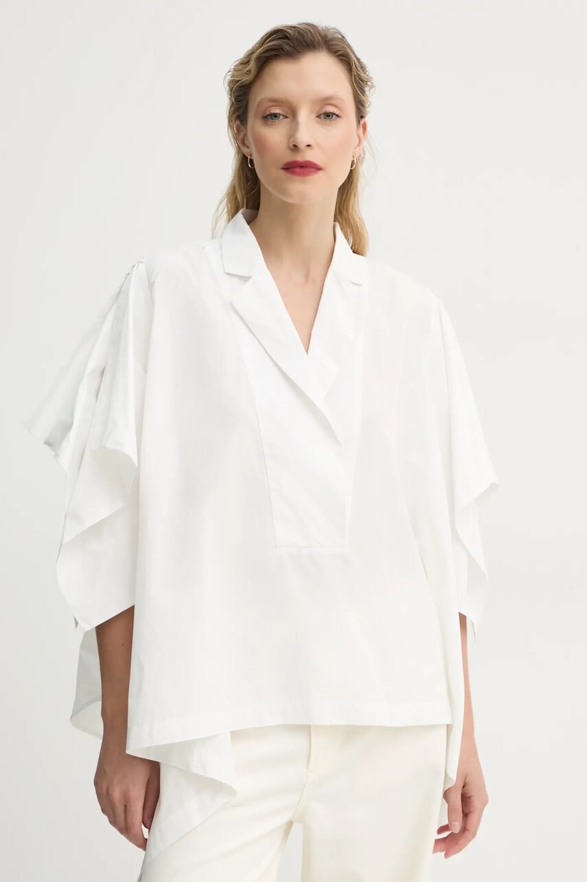 Blúzka MMC STUDIO dámska, biela farba, jednofarebná, MINA