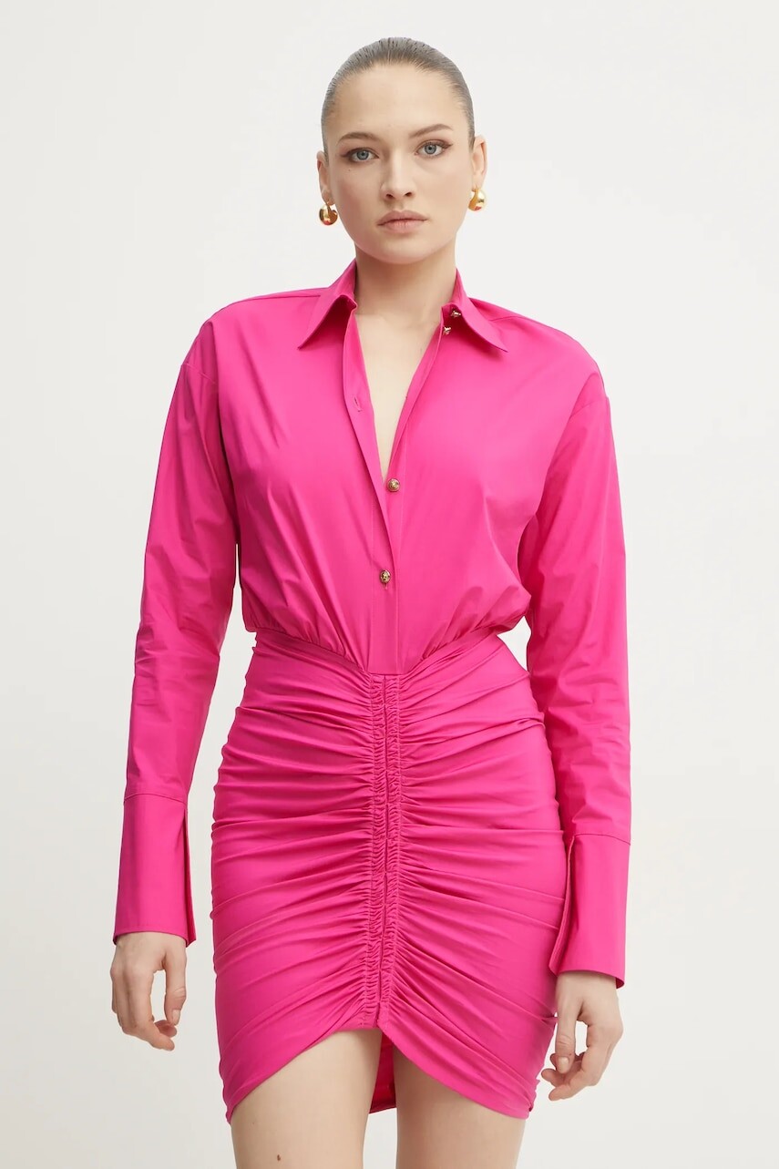 Šaty Versace Jeans Couture ružová farba, mini, priliehavé, 78HAO902 N0431