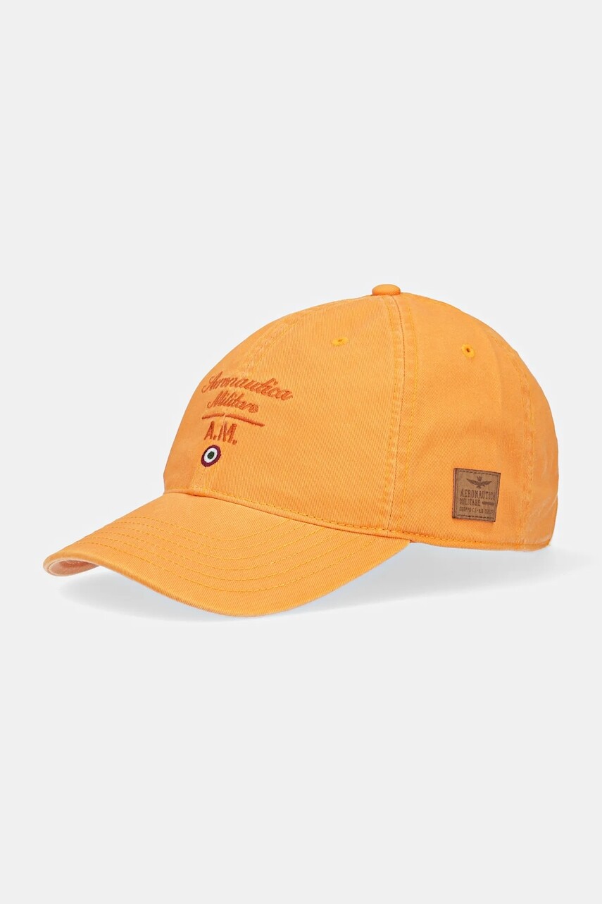 Bavlnená šiltovka Aeronautica Militare oranžová farba, s nášivkou, HA1204CT2476