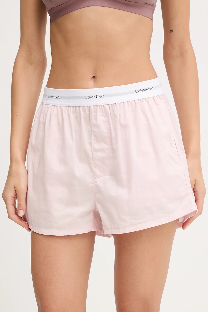 Bavlnené pyžamové šortky Calvin Klein Underwear žltá farba, bavlnené, LV00QS7411