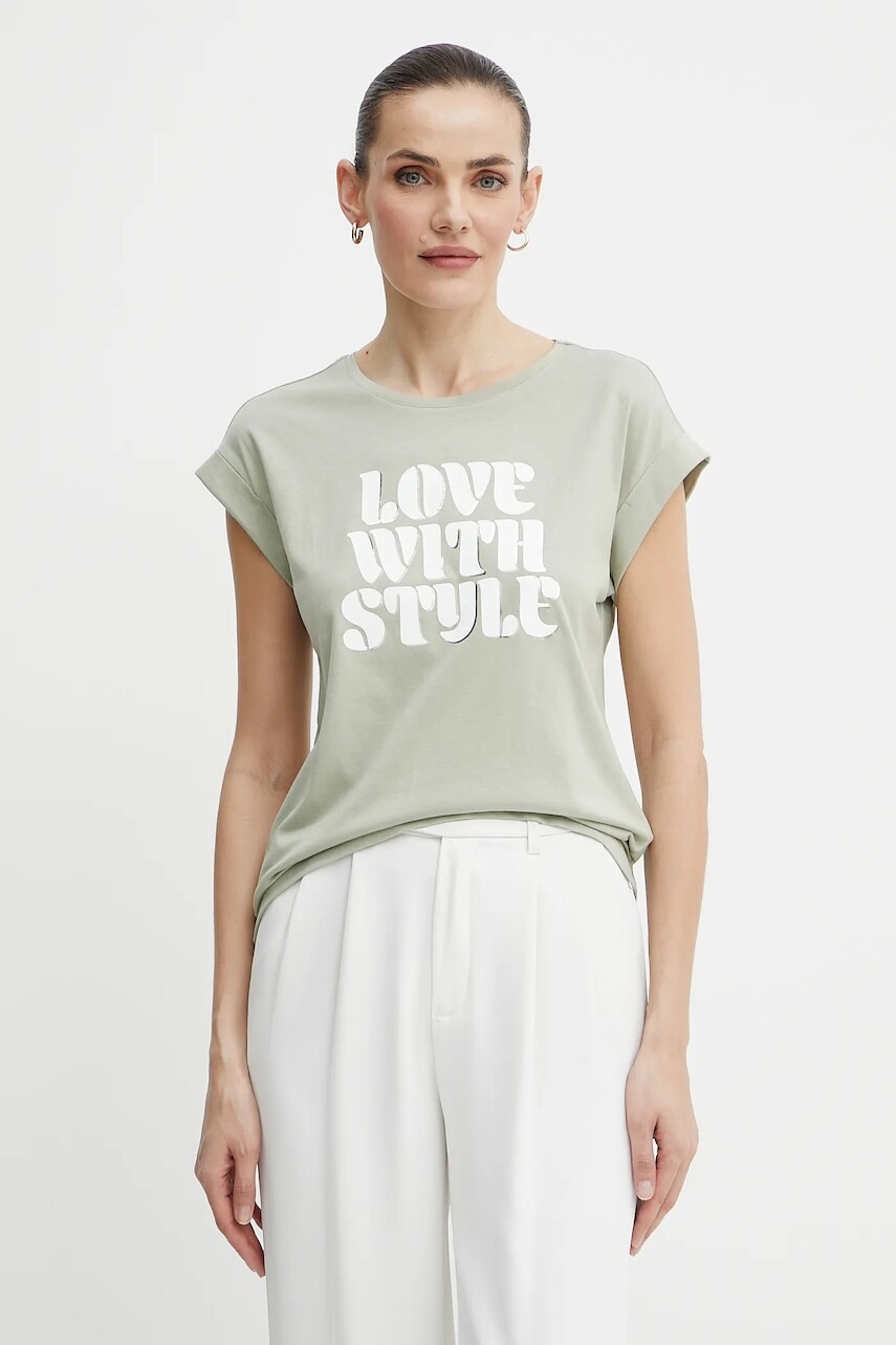 Tričko Morgan DSTYLE dámske, zelená farba, DSTYLE