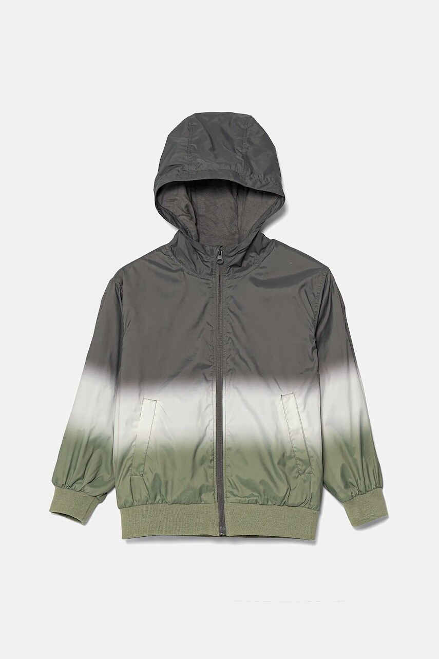 Detská bunda United Colors of Benetton šedá farba, 22YHCN06A