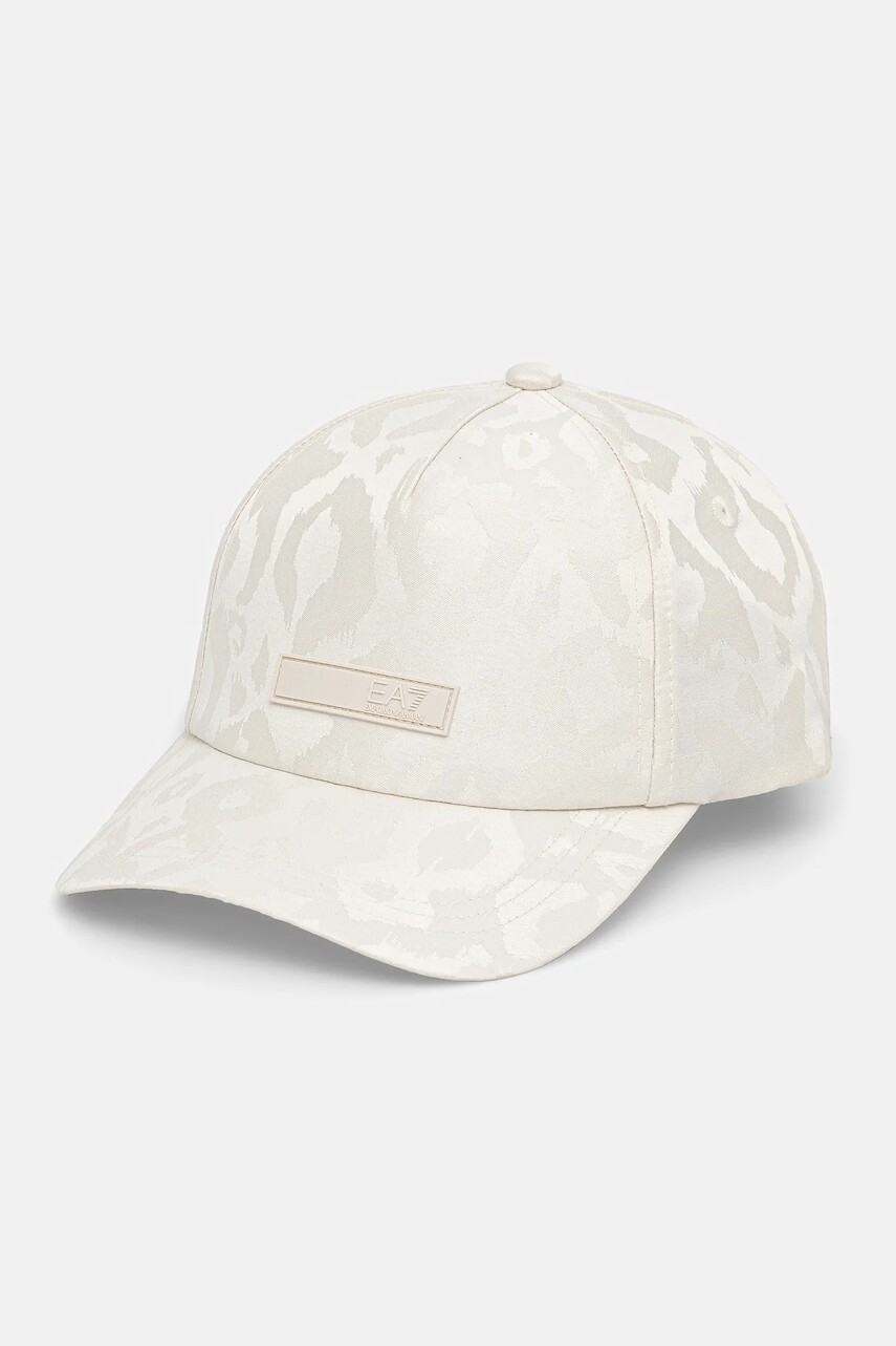 Šiltovka EA7 Emporio Armani béžová farba, s nášivkou, AF13032.7W000330