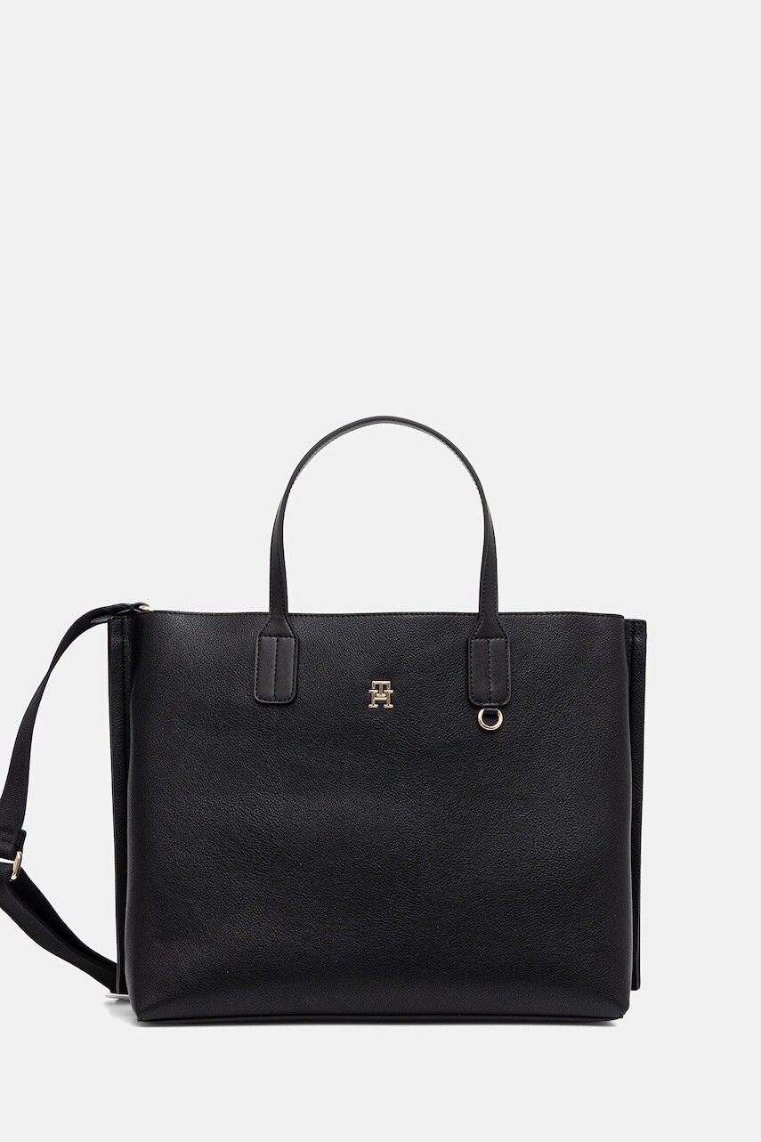 Kabelka Tommy Hilfiger čierna farba, AW0AW17463