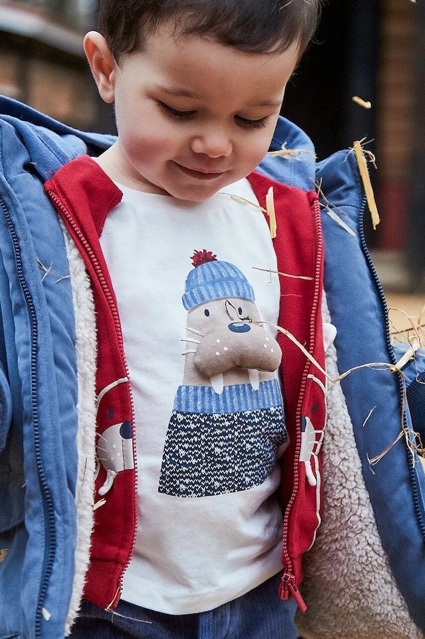 Detská bavlnená košeľa s dlhým rukávom Mayoral modrá farba, s potlačou, 2070