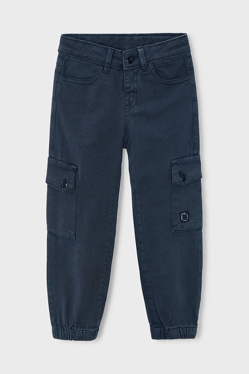 Detské nohavice Mayoral tmavomodrá farba, jednofarebné, 4557
