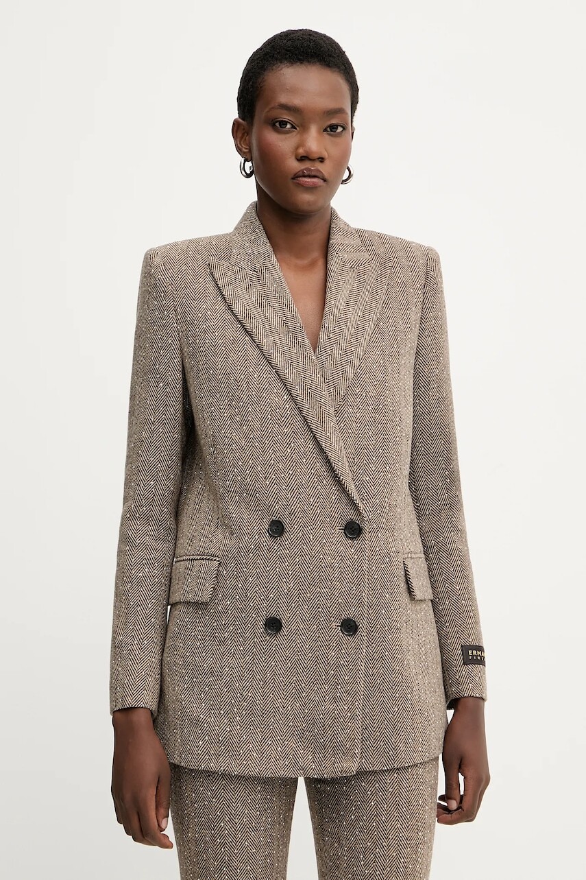 Sako ERMANNO Firenze hnedá farba, dvojradové, vzorovaná, 57TI001ED0