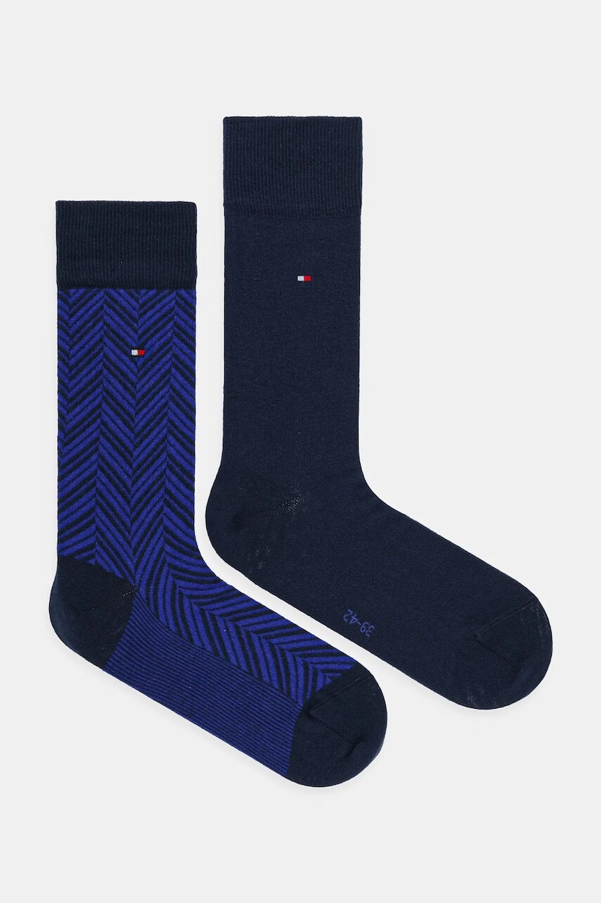 Ponožky Tommy Hilfiger 2-pak tmavomodrá farba, 701236309