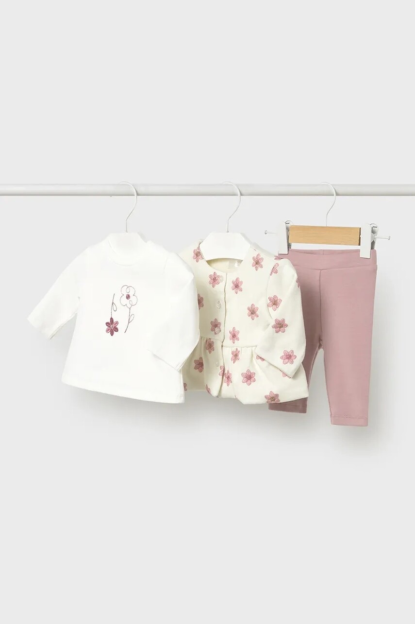 Sada pre bábätká Mayoral Newborn 3-pak ružová farba, 2733