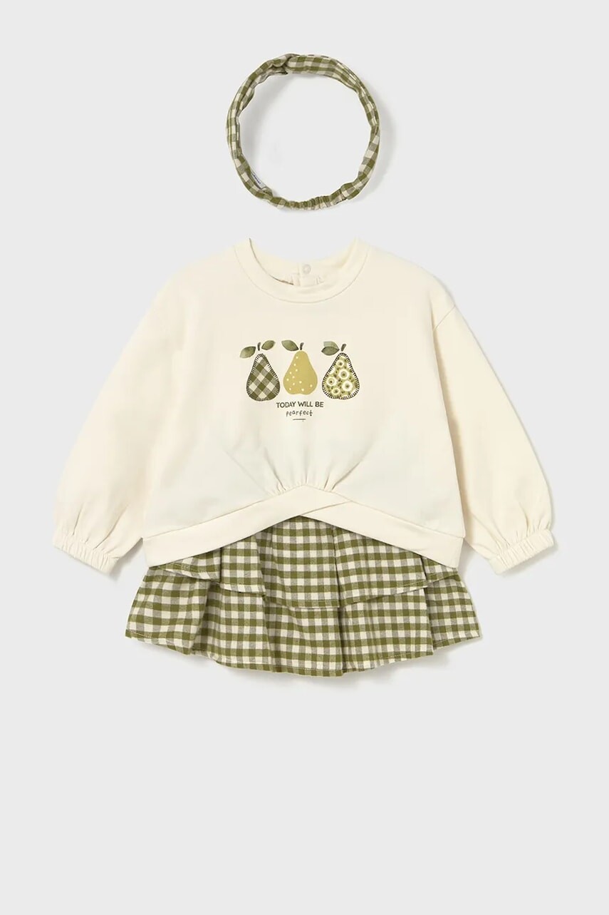 Detská súprava Mayoral 3-pak zelená farba, 2924