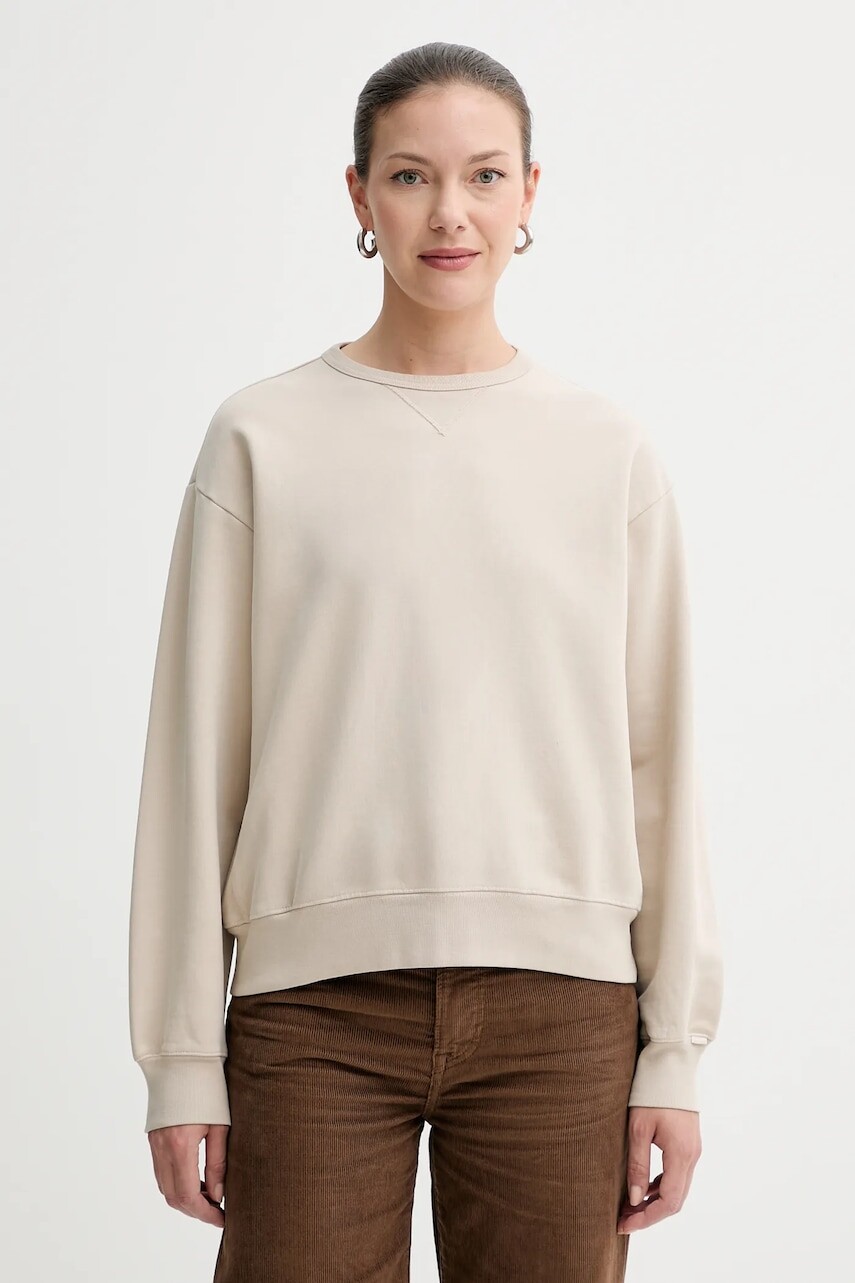 Bavlnená mikina Levi's béžová farba, jednofarebná, A8789