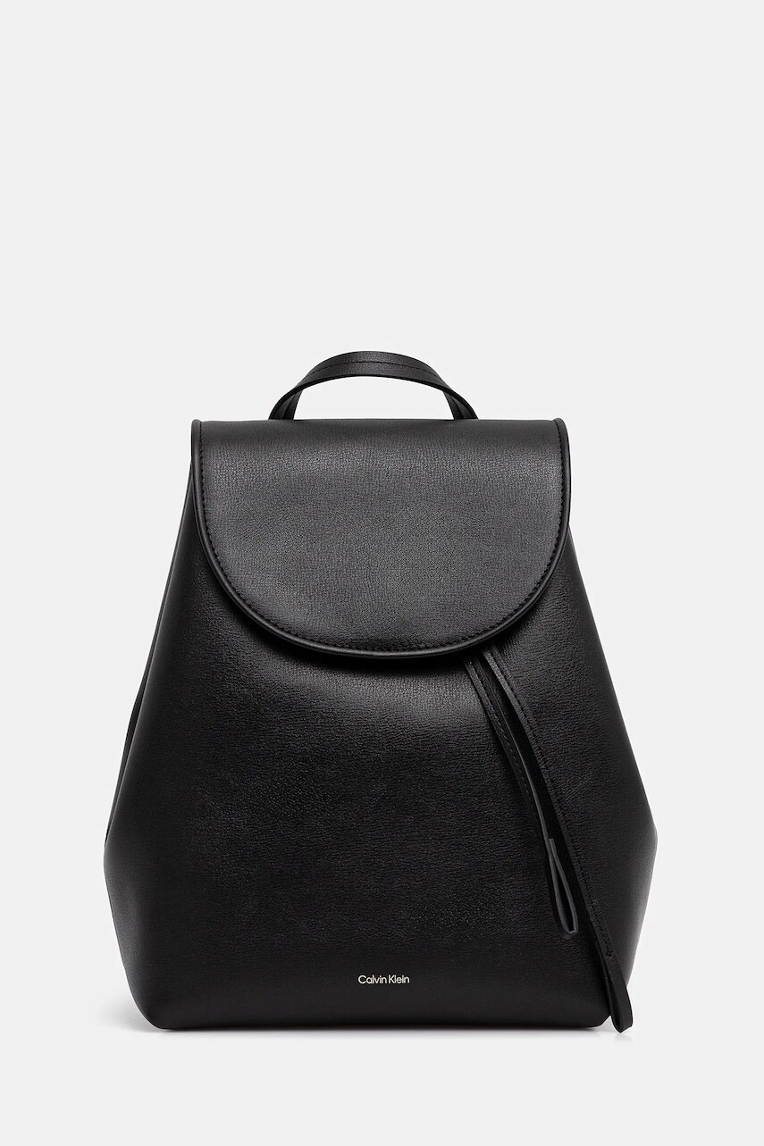 Ruksak Calvin Klein dámsky, čierna farba, malý, jednofarebné, LV04F3297G