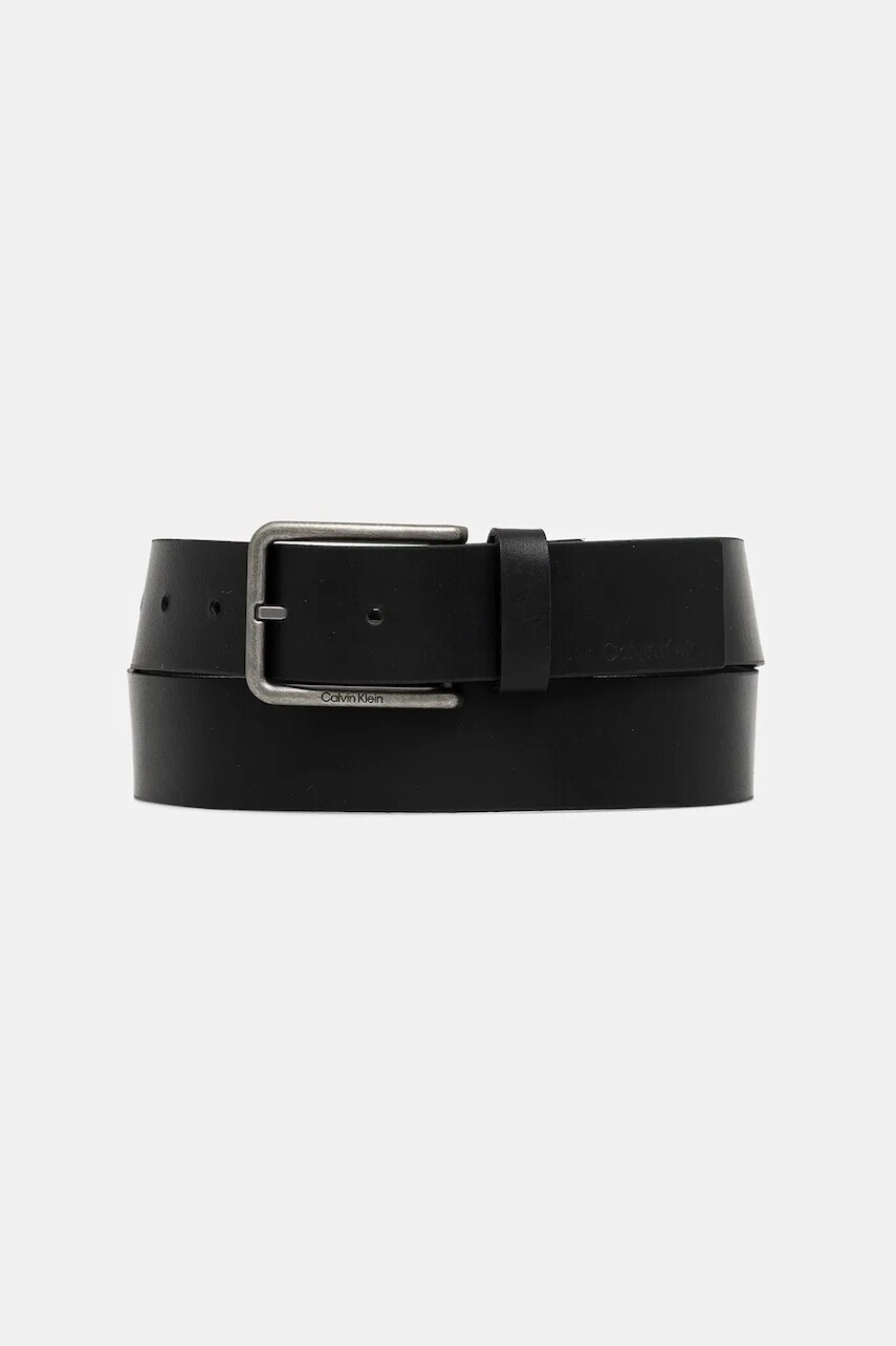 Kožený opasok Calvin Klein čierna farba, LV04D7047G