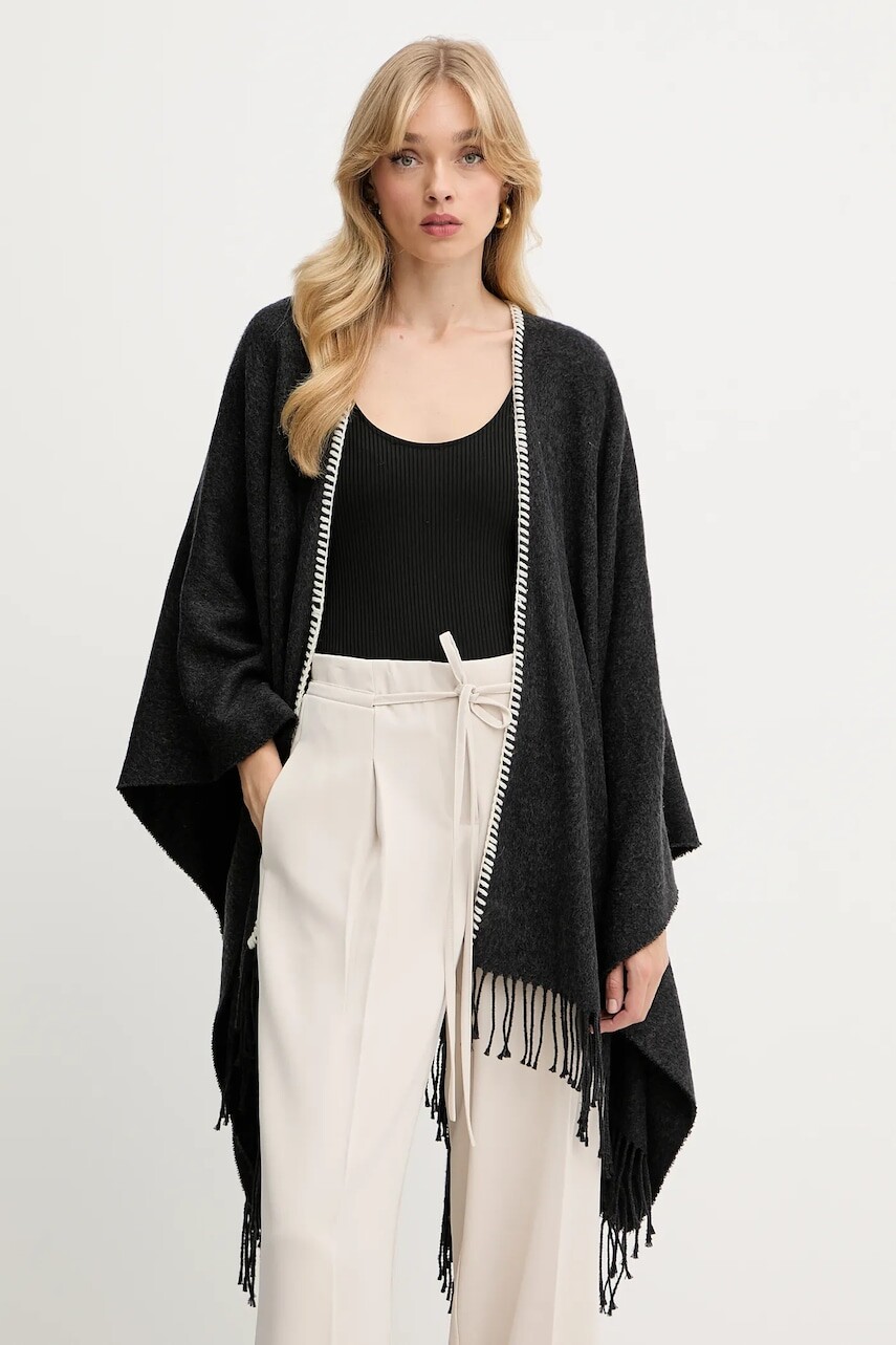 Pončo Marella Emme by Marella šedá farba, 2525546031200