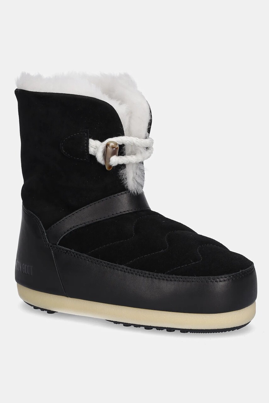 Semišové snehule Moon Boot MB EVX IGLOO čierna farba, 80D1470070 NL02