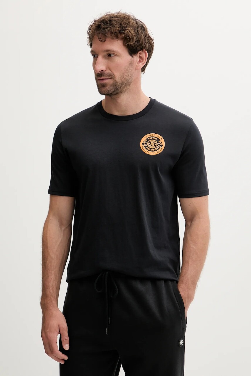 Tričko Under Armour pánske, čierna farba, s potlačou, 6005612