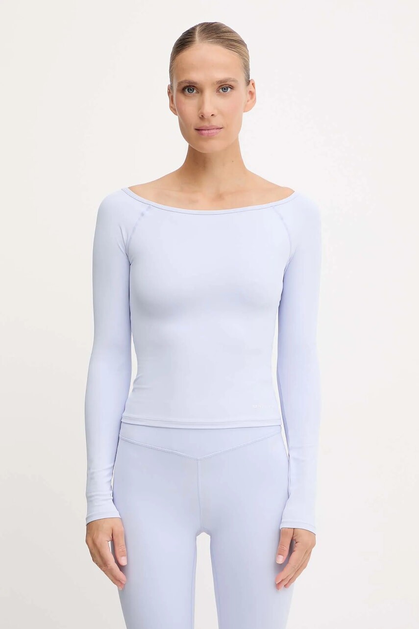 Tričko s dlhým rukávom P.E Nation Aura modrá farba, 253L136